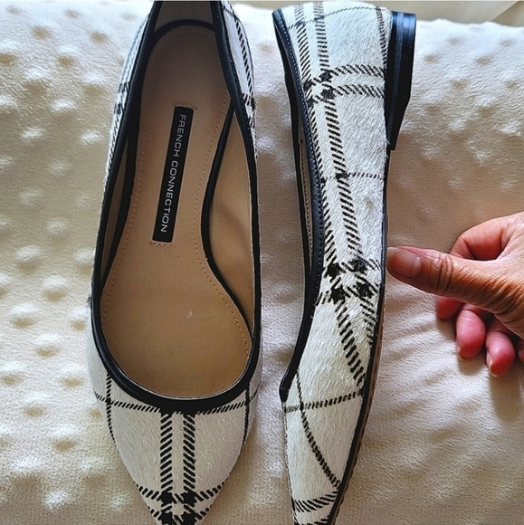 NWT French Connection Plaid Flats Size 6 - Picture 4 of 12